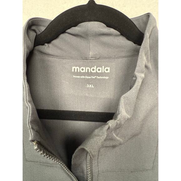 Mandala Pewter Gray Scrub Jacket, Women's Size 3XL - NEW! - Picture 3 of 7